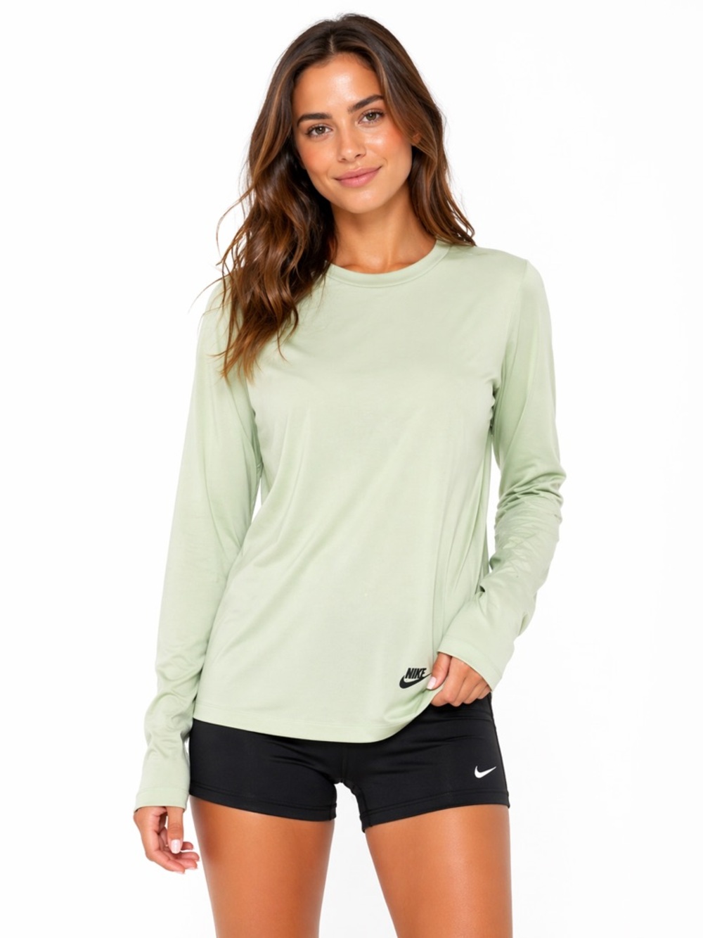 Nike Size Medium Women's Mint Green Long Sleeve Top